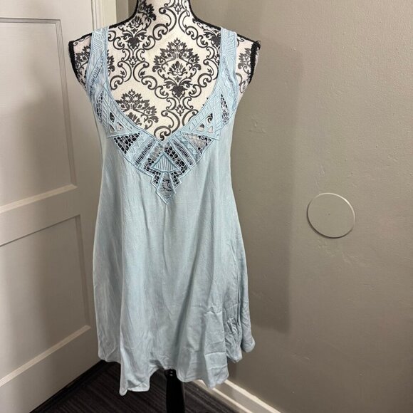 Cleobella Marina blue Mini Dress with cutout Aztec neckline - Picture 2 of 11
